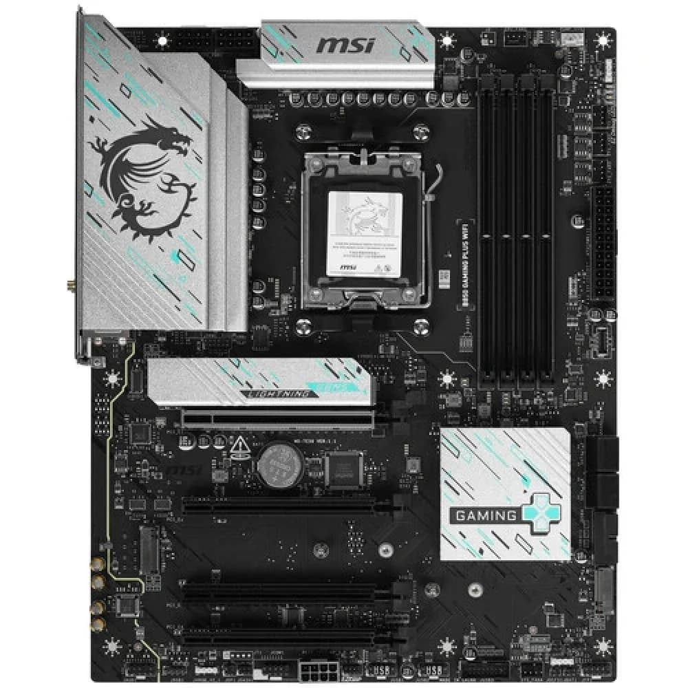Материнская плата MSI B850 GAMING PLUS WIFI AM5 4xDDR5 4xSATA3 RAID 3xM.2 DP 2xType-C ATX
