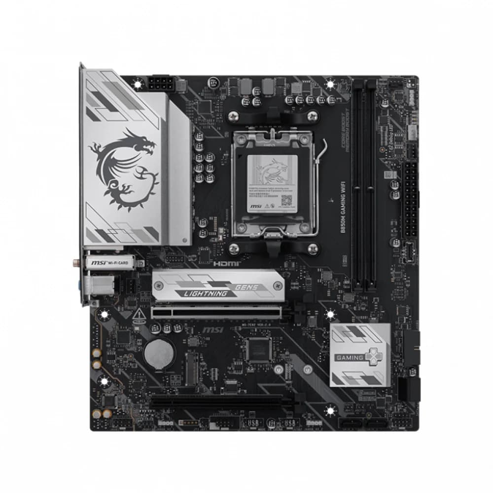 Материнская плата MSI B850M GAMING WIFI SocketAM5 AMD B850 2xDDR5 mATX AC`97 8ch(7.1) 2.5Gg RAID+HDMI+DP