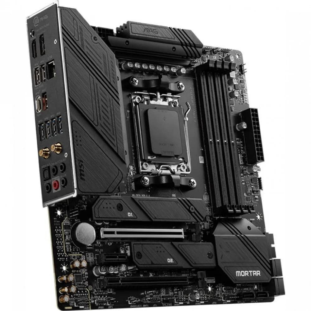 MB Socket AM5, MATX, AMD B650 (DP, HDMI, 2.5GNIC), MSI MAG B650M MORTAR WIFI, 4DDR5, 2xPCIx16, PCIx1