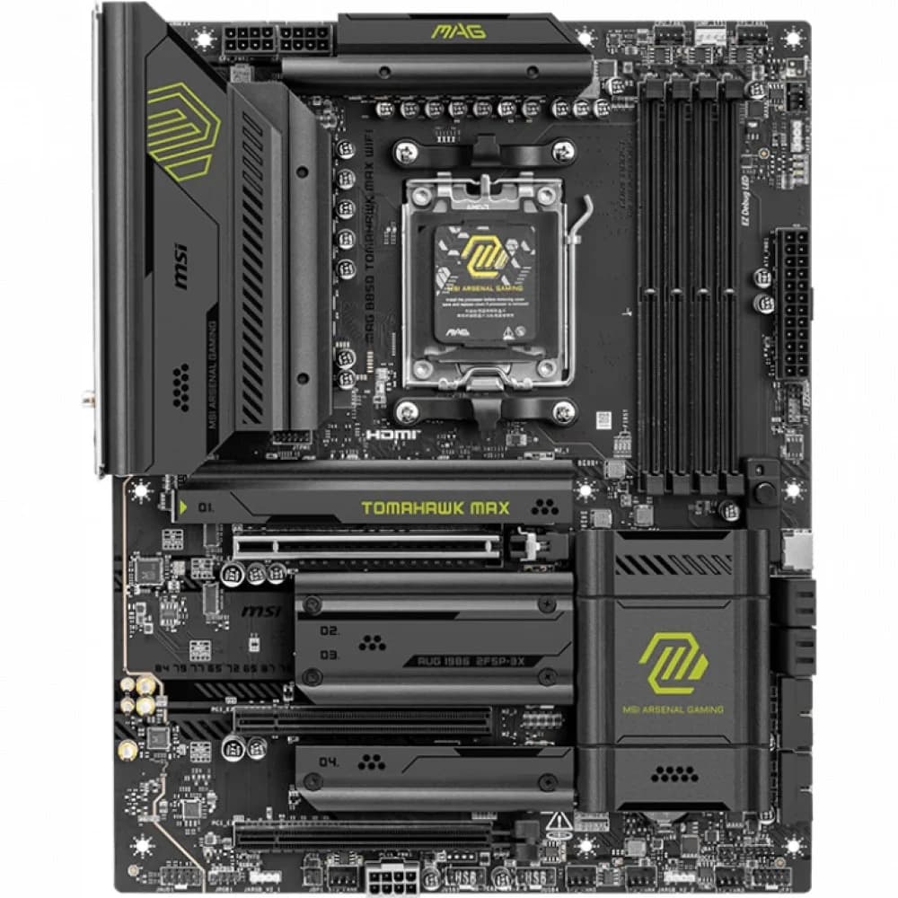 Материнская плата MSI MAG B850 TOMAHAWK MAX WIFI AM5 4xDDR5 4xSATA3 RAID 4xM.2 HDMI 3xType-C ATX