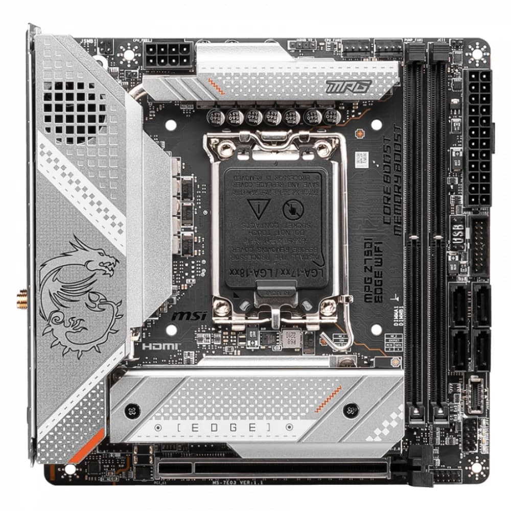 MB Socket1700, mITX, iZ790 (DP, HDMI, 2.5GNIC), MSI MPG Z790I EDGE WIFI, 2DDR5, PCIx16