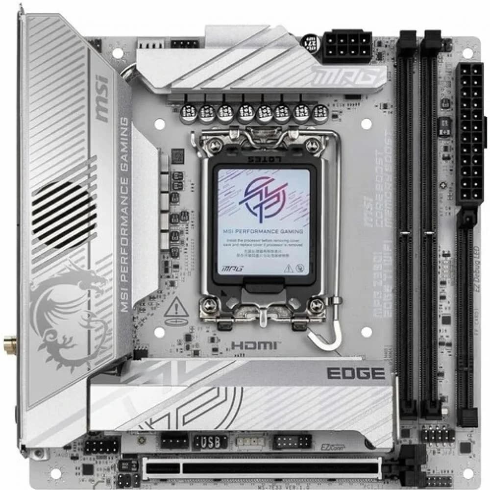Материнская плата MSI MPG Z890I EDGE TI WIFI Soc-1851 Intel Z890 2xDDR5 mini-ITX AC`97 8ch(7.1) 5Gigabit RAID+HDMI