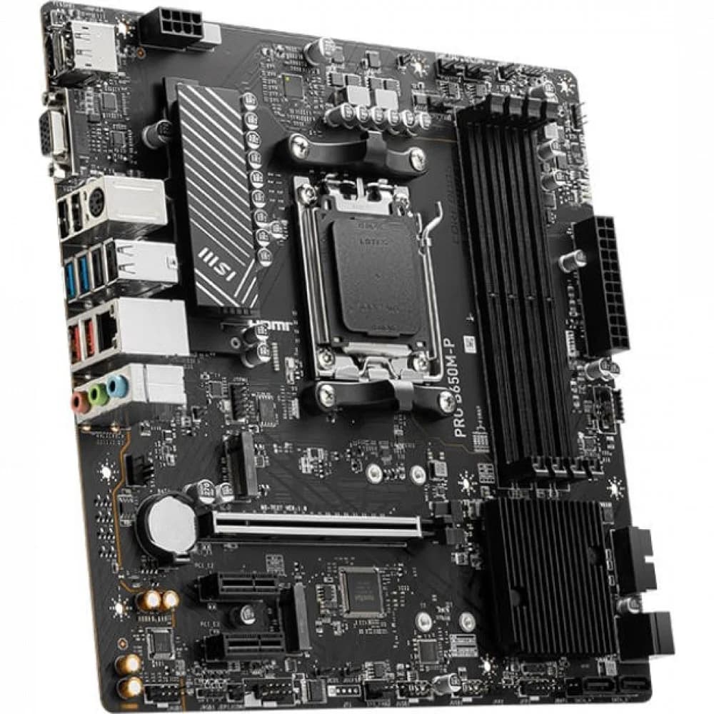 Материнская плата MSI PRO B650M-P SocketAM5 AMD B650 4xDDR5 mATX AC`97 8ch(7.1) 2.5Gg RAID+VGA+HDMI+DP