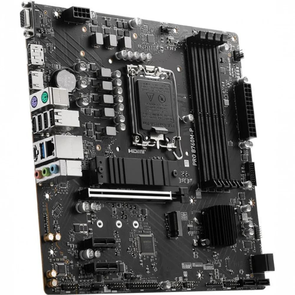 PRO B760M-P/MS-7E02/601-7E02-030,21\801-7E02-005\STD PRO B760M-P B760,LGA1700,4DDR5,1PCI-Ex16,2PCI-Ex1,2M.2,4SATA3,1USB3.2 Gen2(C),3USB3.2 Gen