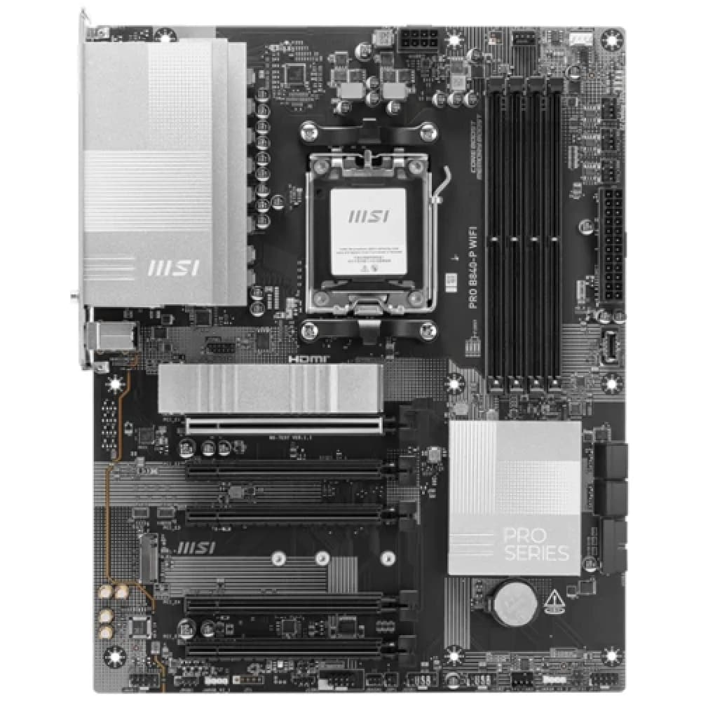 Материнская плата MSI PRO B840-P WIFI AM5 4xDDR5 4xSATA3 RAID 2xM.2 1xHDMI 1xType-C 7xUSB ATX