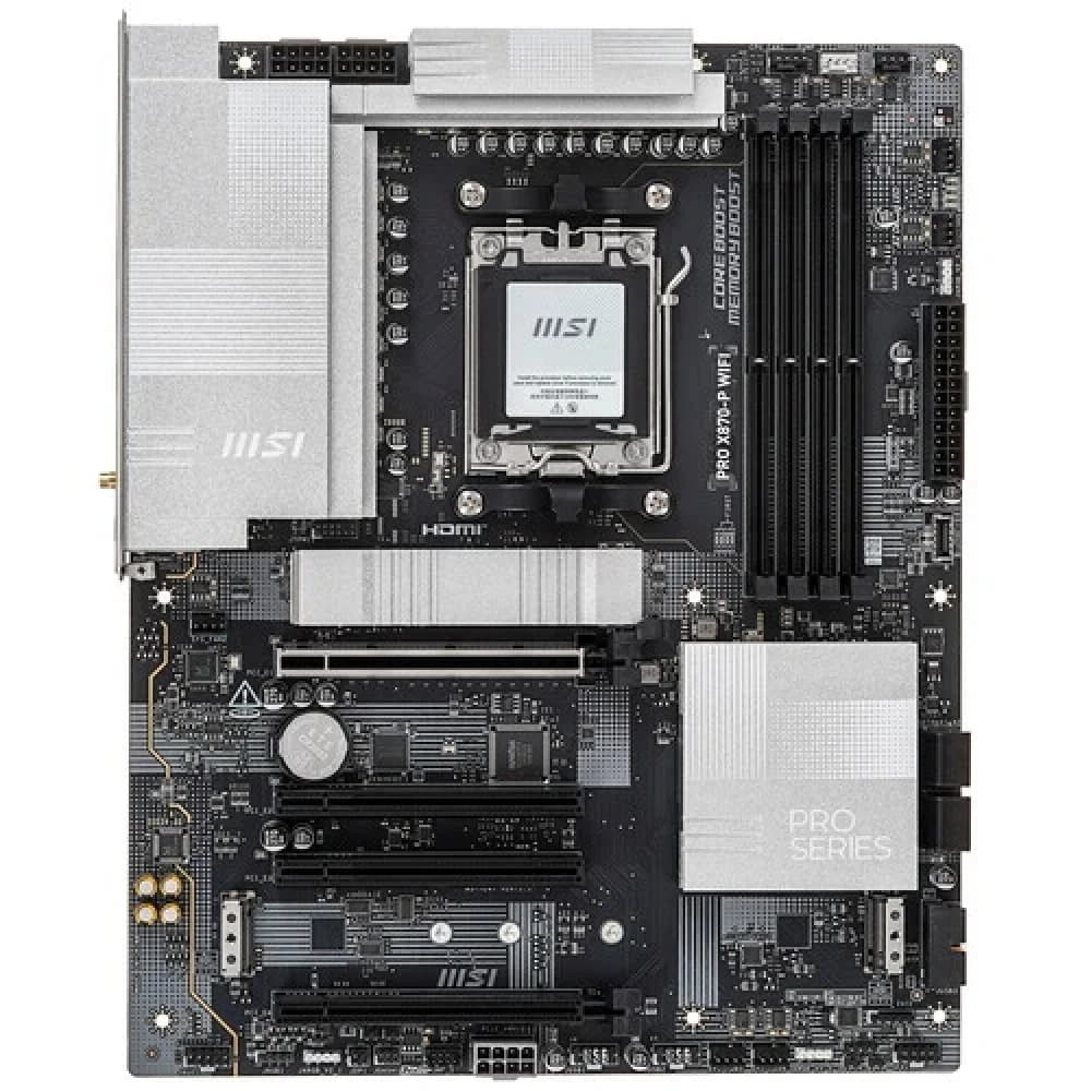 Материнская плата MSI PRO X870-P WIFI AM5 X870 4xDDR5 4xSATA3 RAID 4xM.2 HDMI DP ATX