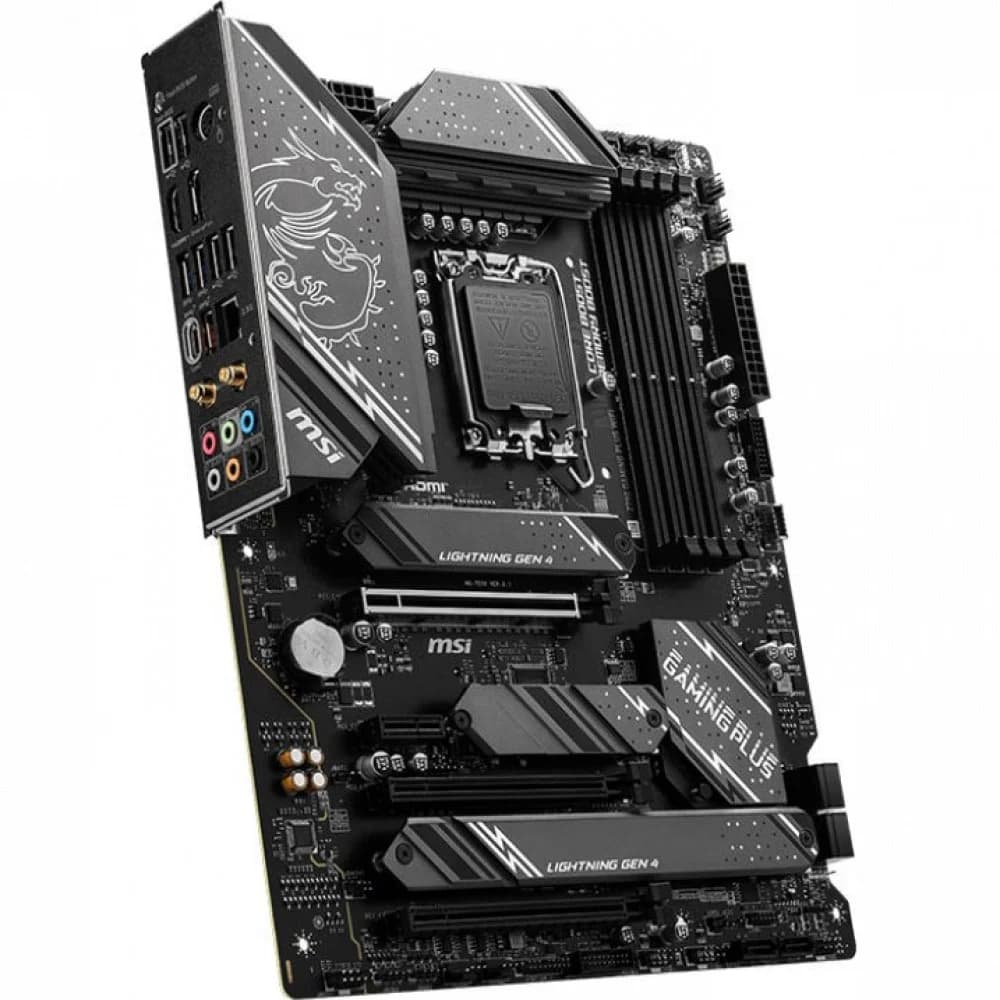 Матплата MSI Z790 Gaming Plus WiFi, iZ790,S1700,ATX,4DDR-5,3PCI-Ex16/1x1,6SATA,4xM.2,HDMI,DP,17USB