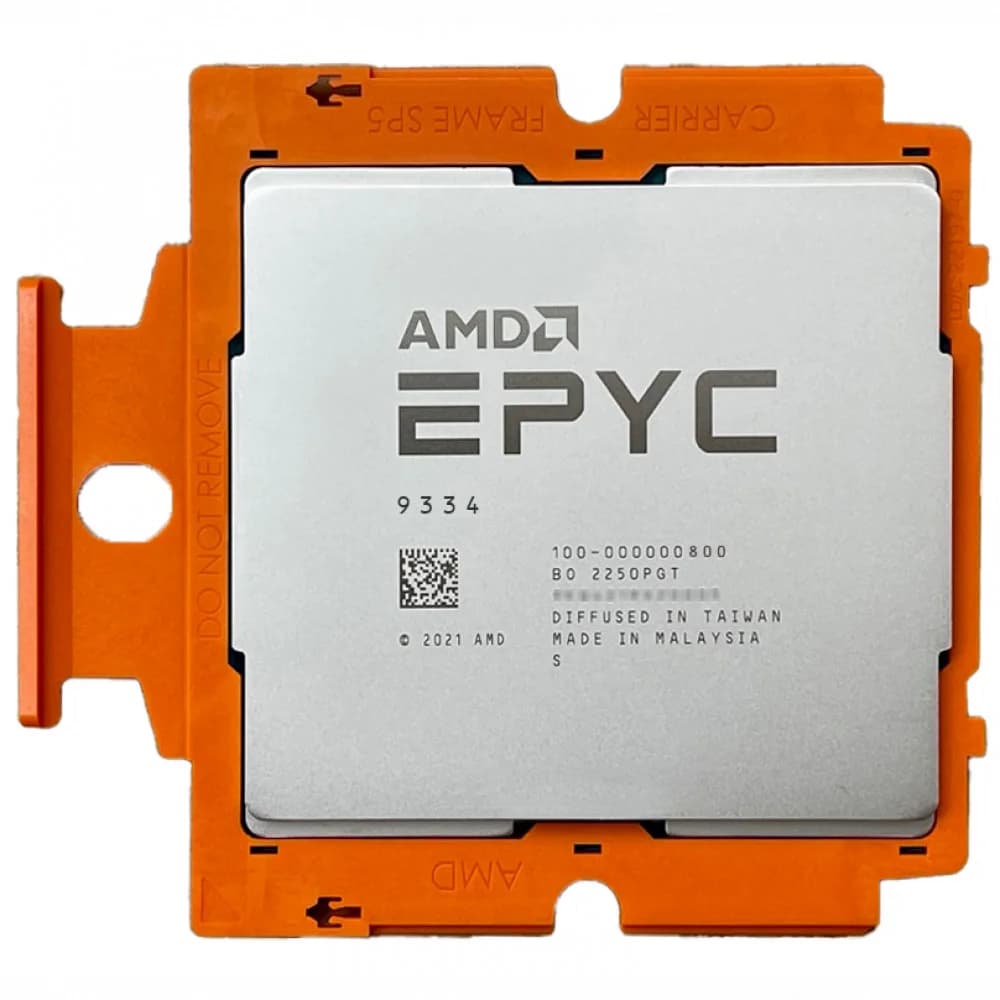 EPYC 9334 32 Cores, 64 Threads, 2.7/3.9GHz, 128MB, DDR5-4800, 2S, 200/240W OEM