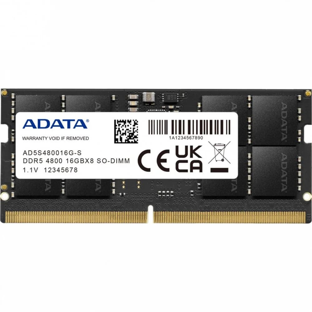 32GB ADATA DDR5 4800 SO DIMM AD5S480032G-S Non-ECC, CL40, 1.1V, RTL (936622)
