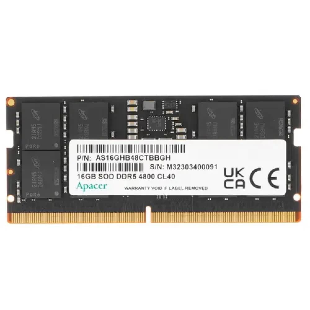 16GB Apacer DDR5 4800 SODIMM FS.16G2A.PTH CL40, 1.2V, 2048x8, RTL