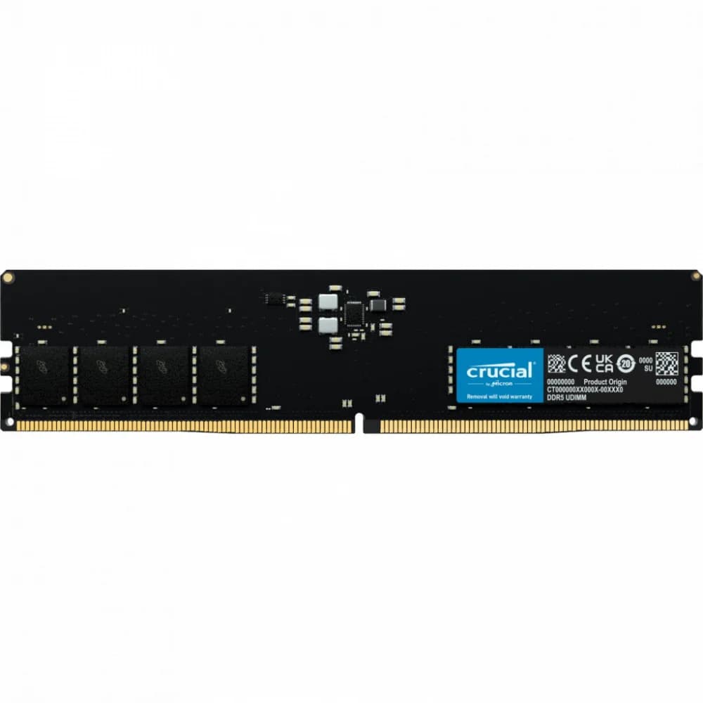Оперативная память 32GB DDR5 4800 MHz Crucial PC5-38400 Unbuffered NON-ECC 1.1V CT32G48C40U5
