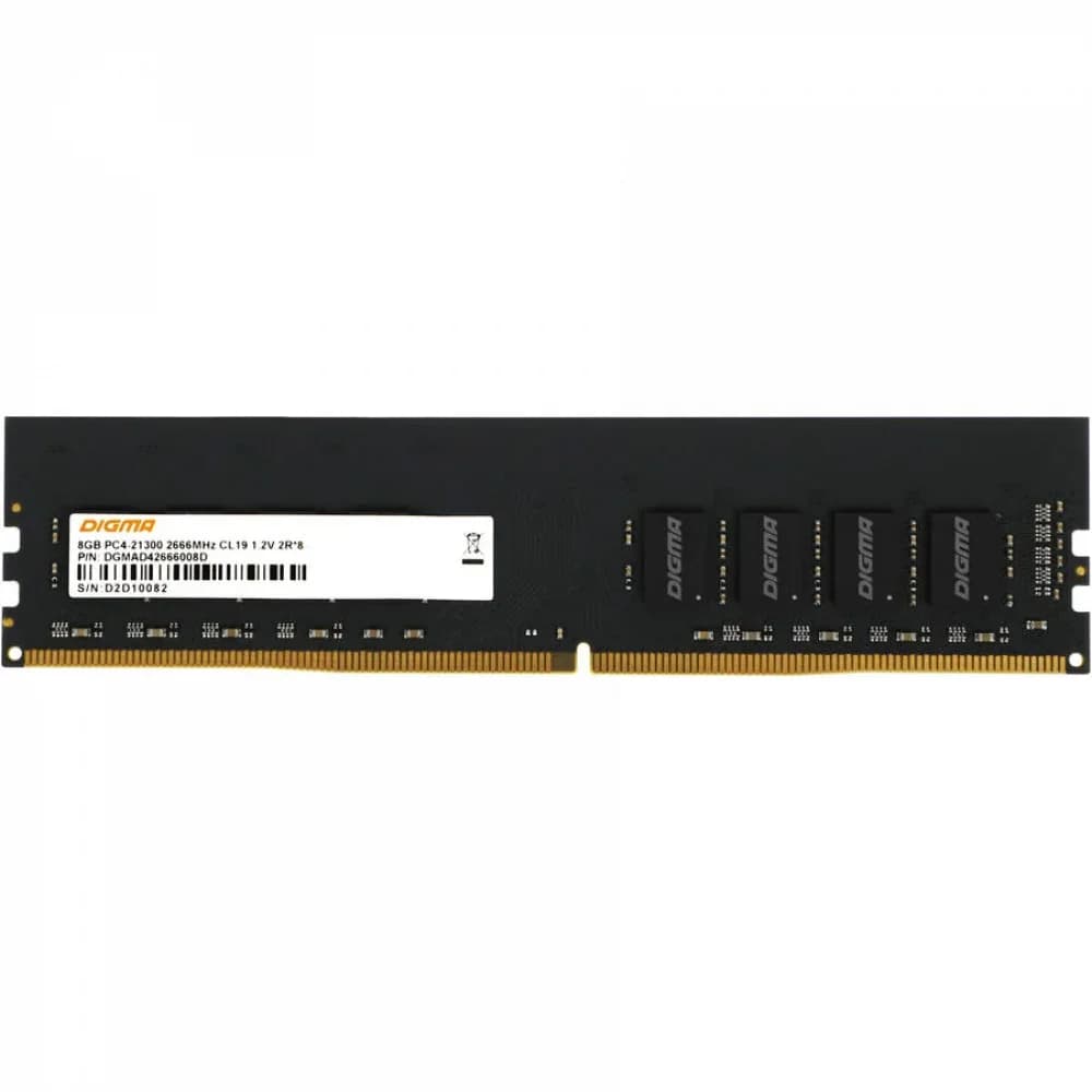 Память DDR4 8Gb 2666MHz Digma DGMAD42666008D RTL PC4-21300 CL19 DIMM 288-pin 1.2В dual rank