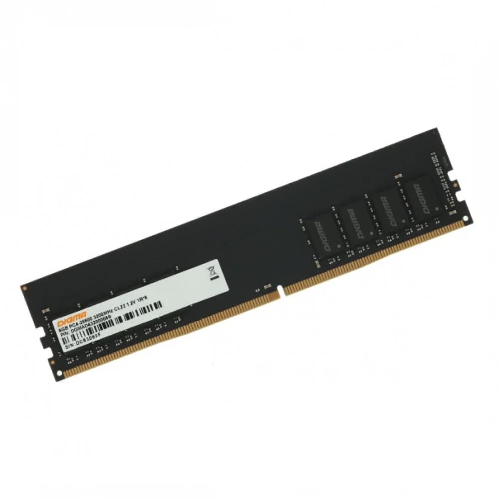 Память DDR4 8Gb 3200MHz Digma DGMAD43200008D RTL PC4-25600 CL22 DIMM 288-pin 1.2В dual rank Ret