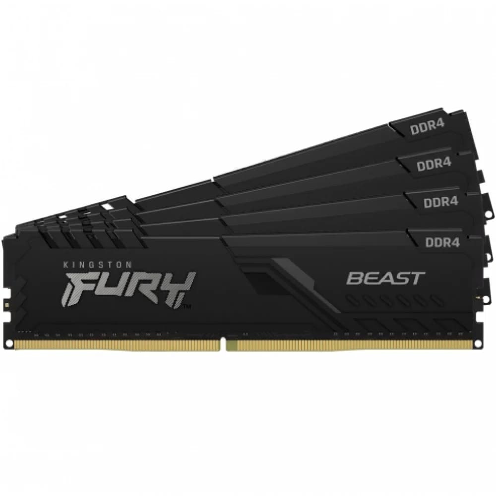 DIMM DDR4 32 GB kit 3600MHz Kingston Fury Beast, KF436C17BBK4/32, (4x8GB) CL17