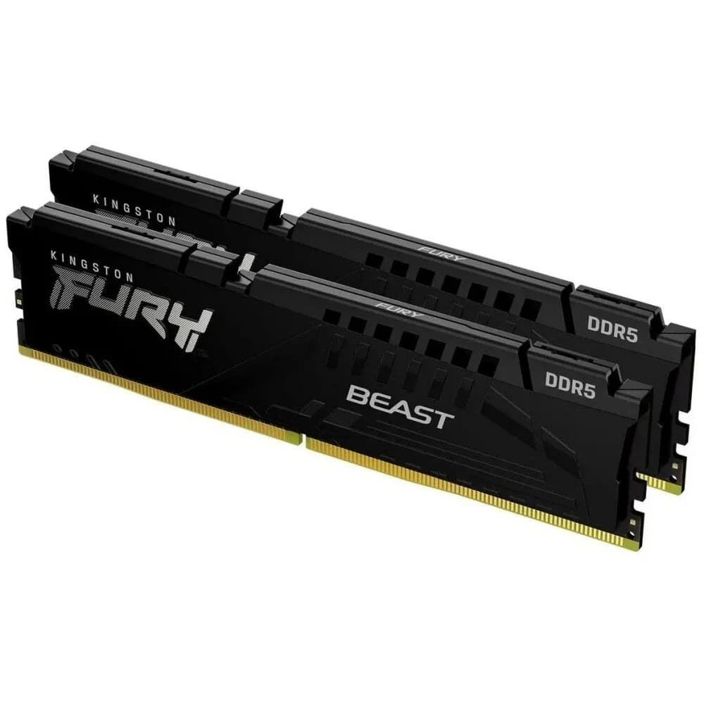 Memory Module KINGSTON Fury Beast DDR5 Общий объём памяти 32Гб Module capacity 16Гб Количество 2 6000 МГц Множитель частоты шины 36 1.35 В черный KF560C36BBE2K2-32