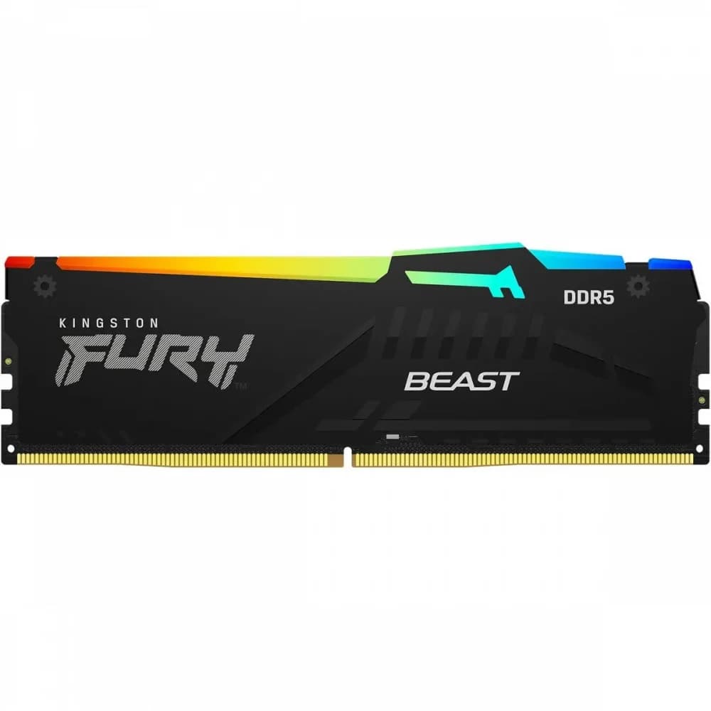 Память DDR5 32GB 6000MHz Kingston KF560C36BBE2A-32 Fury Beast RGB RTL Gaming PC5-48000 CL36 DIMM 288-pin 1.35В single rank с радиатором Ret
