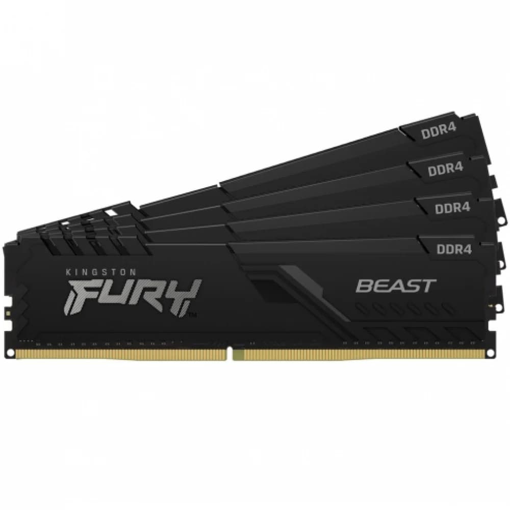 DIMM DDR4 64 GB kit 3600MHz Kingston Fury Beast, KF436C18BBK4/64, (4x16GB), CL18