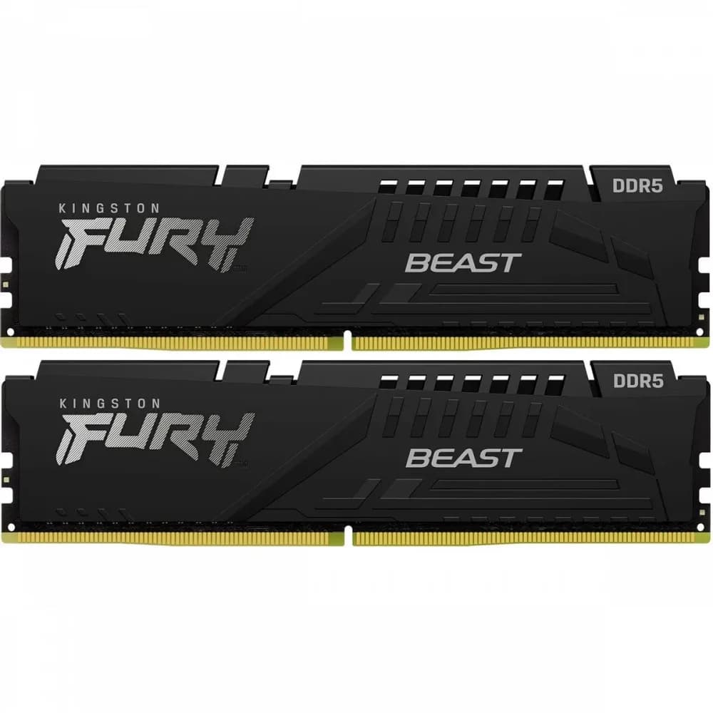 DIMM DDR5 64 GB kit 6400MHz Kingston Fury Beast, KF564C32BBEK2-64, (2x32GB) CL32