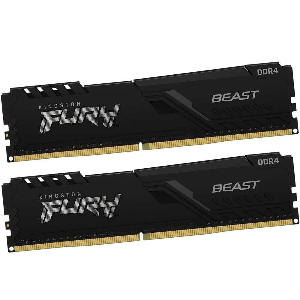 64GB Kingston DDR4 3200 DIMM FURY Beast Black Gaming Memory KF432C16BBK2/64 Non-ECC, CL16, 1.35V, 2Gx8 Кит 2х32 , RTL {25} (319804)