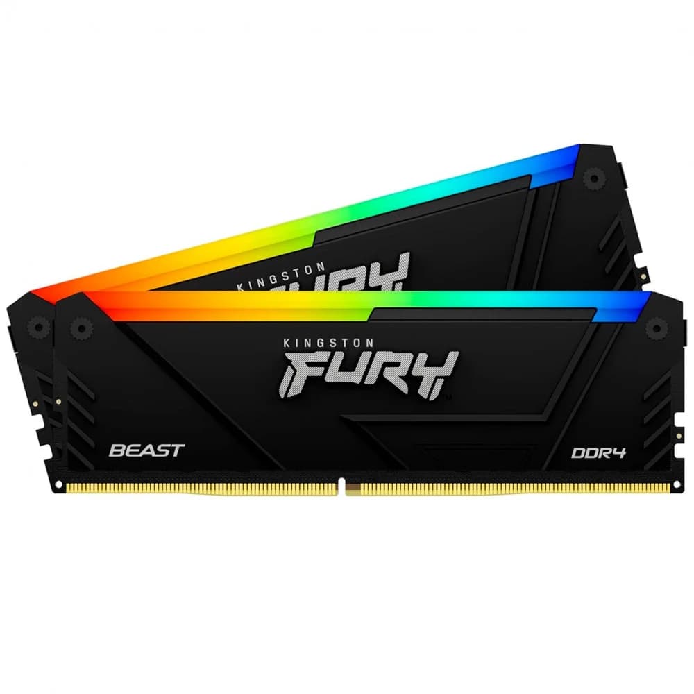 Модуль памяти Kingston Fury Beast RGB KF432C16BB12AK2/32WP DDR4 DIMM 32Gb(2x16Gb) 3200MHz CL16