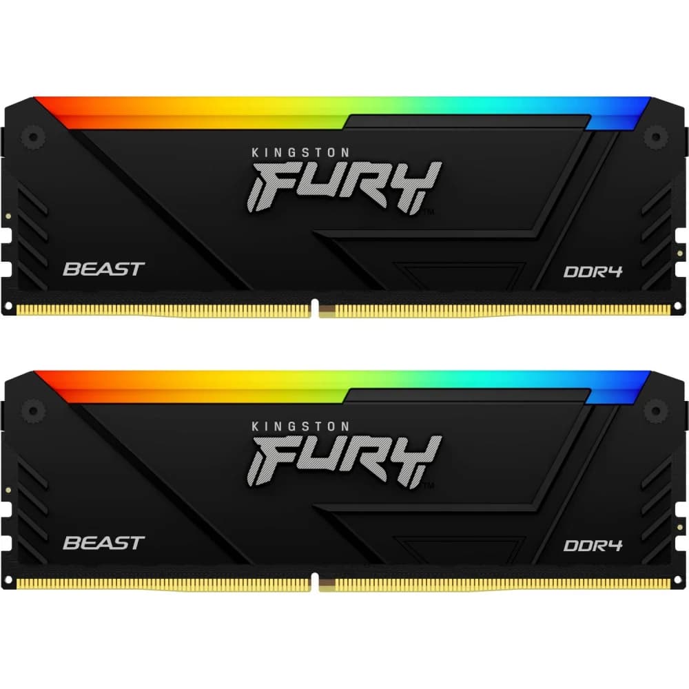 DIMM DDR4 64 GB kit 3600MHz Kingston Fury Beast RGB, KF436C18BB2AK2/64, (2x32GB), CL18