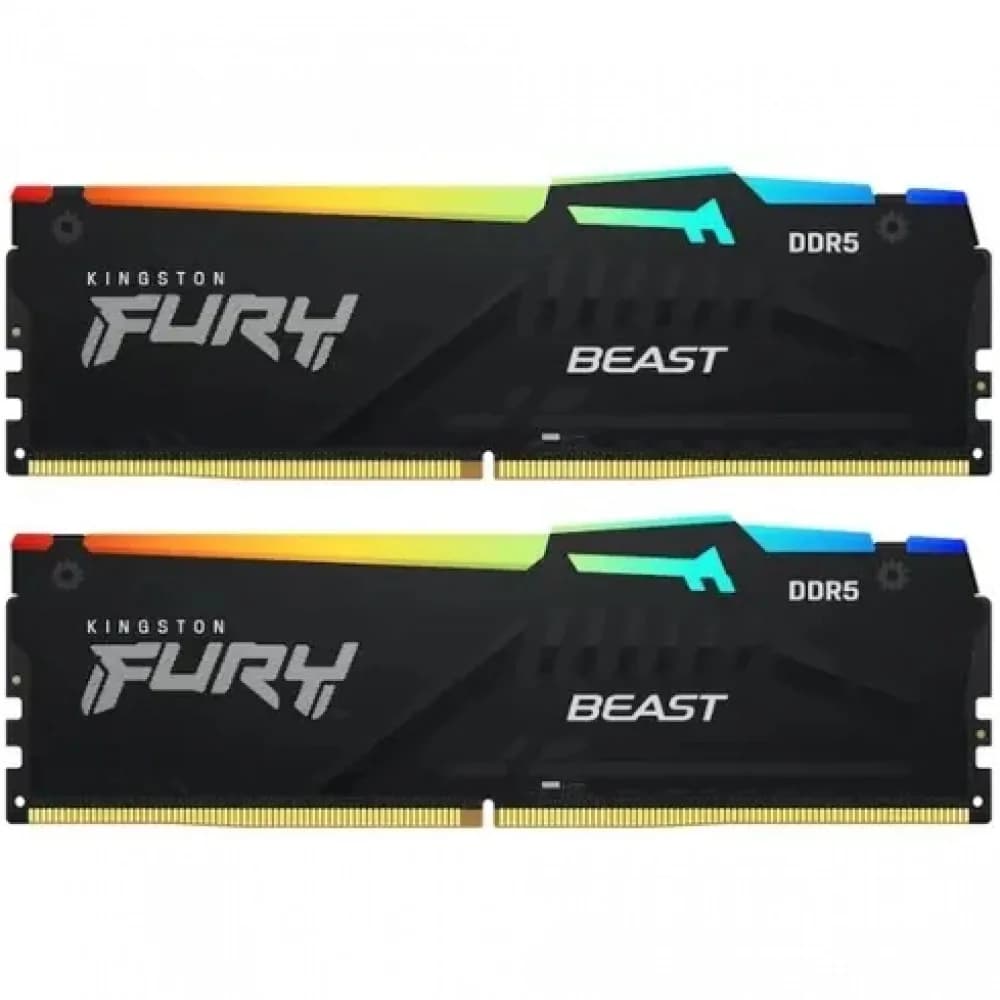 DIMM DDR5 64 GB kit 6000MHz Kingston Fury Beast RGB (AMD), KF560C36BBEAK2-64, (2x32GB) CL36