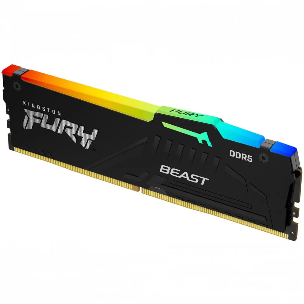 DIMM DDR5 32 GB 5600MHz Kingston Fury Beast RGB, KF556C40BBA-32, CL40, black
