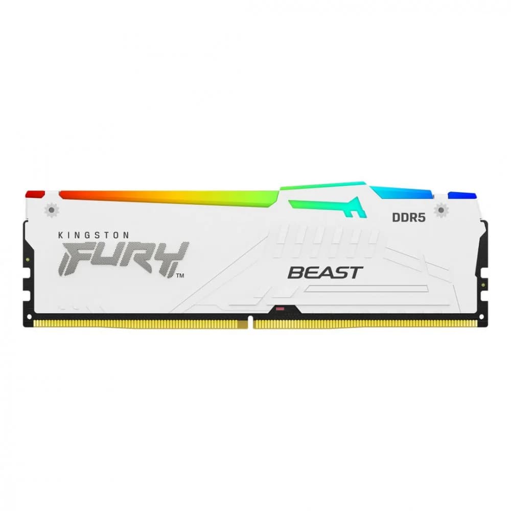 Модуль памяти, Kingston, FURY Beast White RGB XMP KF552C40BWA-16, DDR5, 16GB, CL40, DIMM , Белый