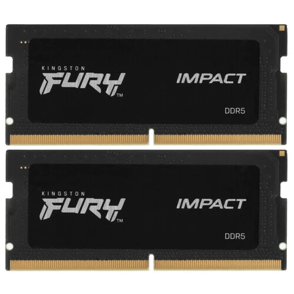 Комплект модулей памяти, Kingston, FURY Impact KF548S38IBK2-16 (Kit 2x8GB), DDR5, 16GB, CL40, SO-DIMM <PC5-38400/4800MHz>