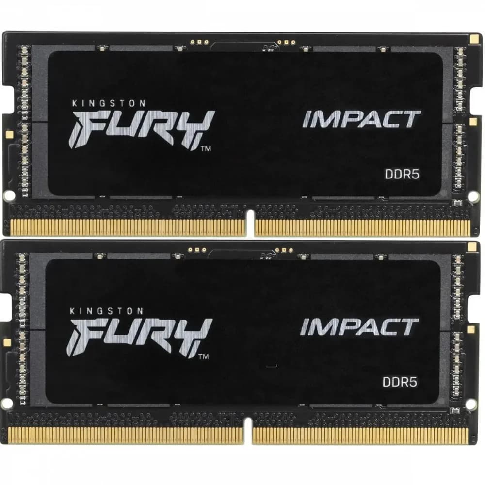 SO-DIMM DDR 5 DIMM 64Gb PC38400, 4800Mhz, Kingston FURY Impact, CL38 (Kit of 2) (KF548S38IBK2-64)