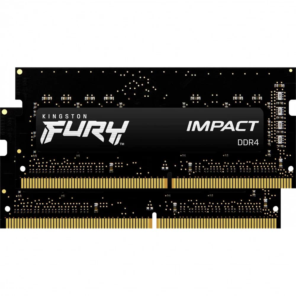 ОЗУ для ноутбука Kingston Fury Impact SO DIMM DDR5, 64GB (32GB x2) DDR5 5600MT/s Non ECC SODIMM, CL40, KF556S40IBK2-64
