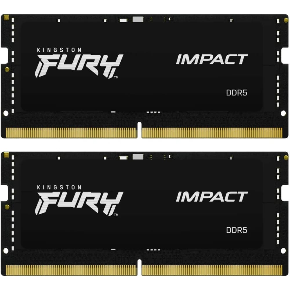SO-DIMM DDR5 32 GB kit 6400MHz Kingston Fury Impcat Black XMP, KF564S38IBK2-32, (2x16GB), CL38