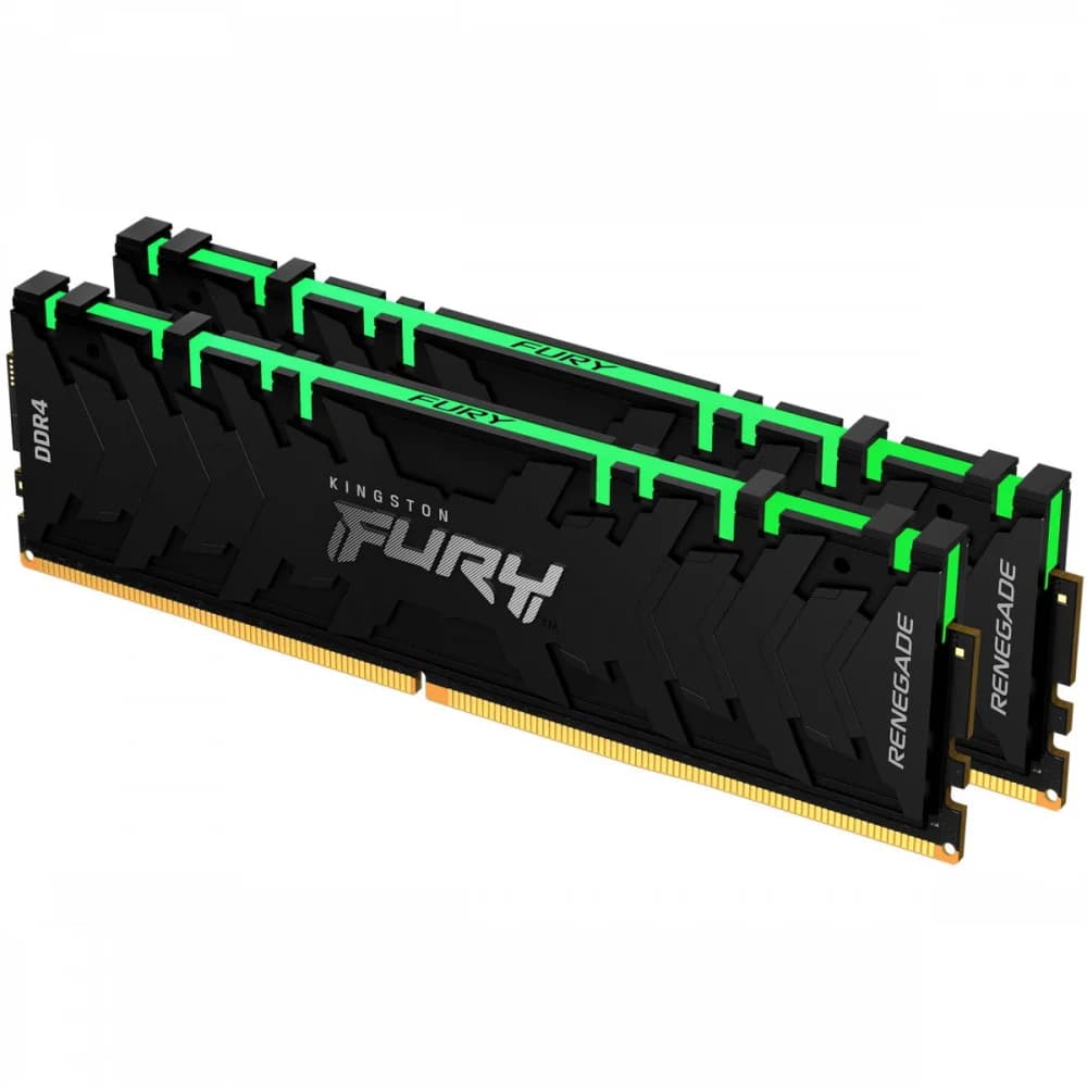 DDR 4 DIMM 16Gb PC34100, 4266Mhz, Kingston FURY Renegade Black RGB CL19 (Kit of 2) (KF442C19RBAK2/16) (retail)