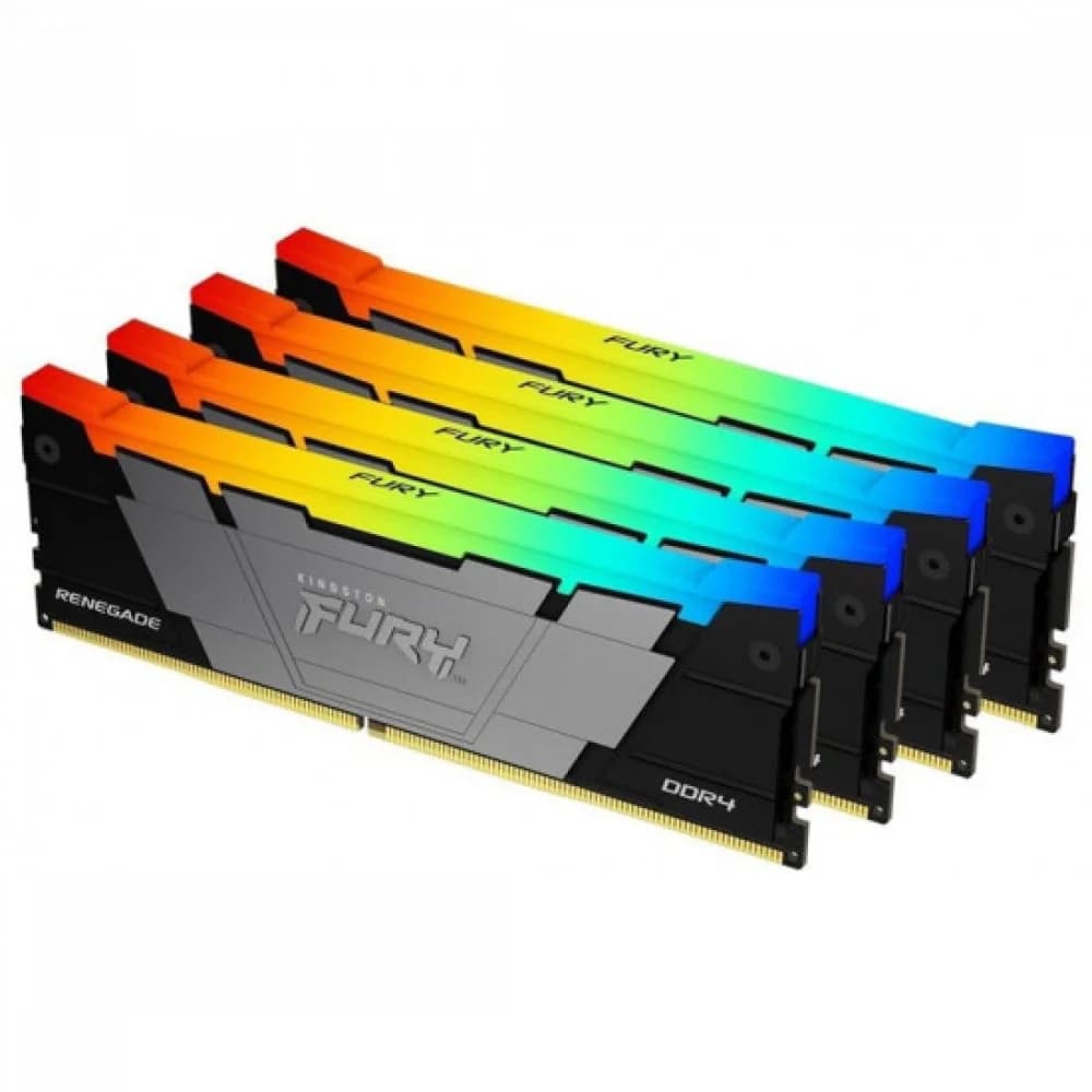 Память оперативная/ Kingston 32GB 3600MHz DDR4 CL16 DIMM (Kit of 4) FURY Renegade RGB