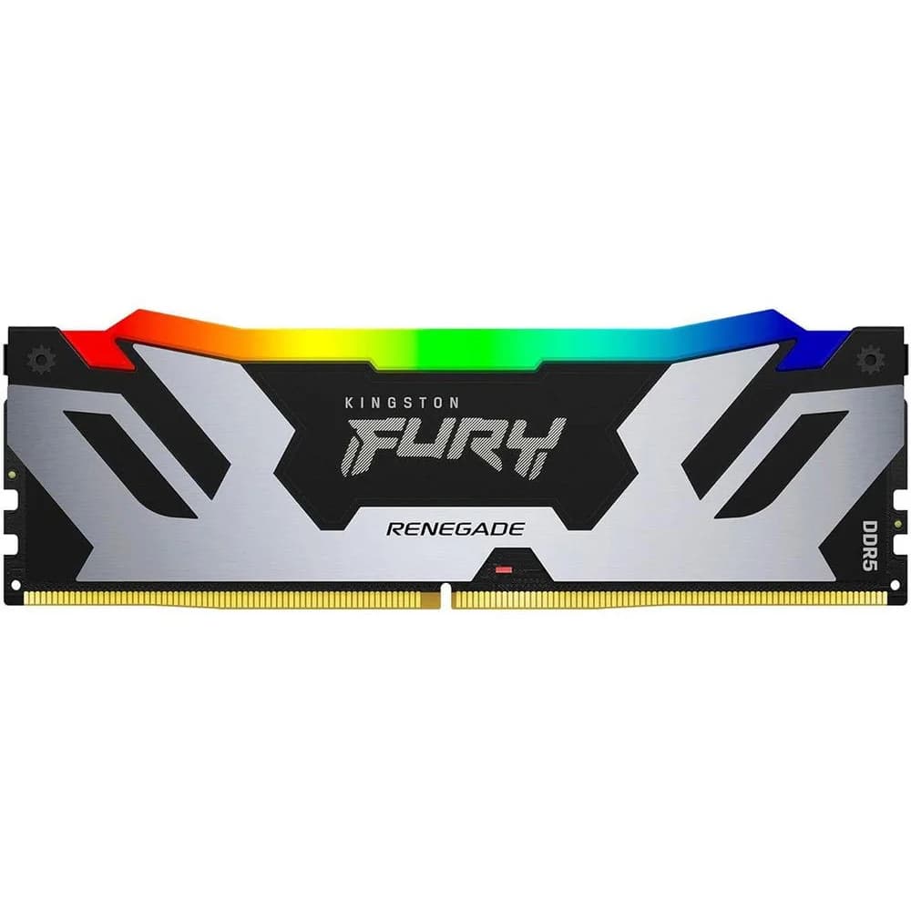 Память DDR5 24GB 7200MHz Kingston KF572C38RSA-24 Fury Renegade Silver/Black RGB RTL Gaming PC5-57600 CL38 DIMM 288-pin 1.45В single rank с радиатором Ret