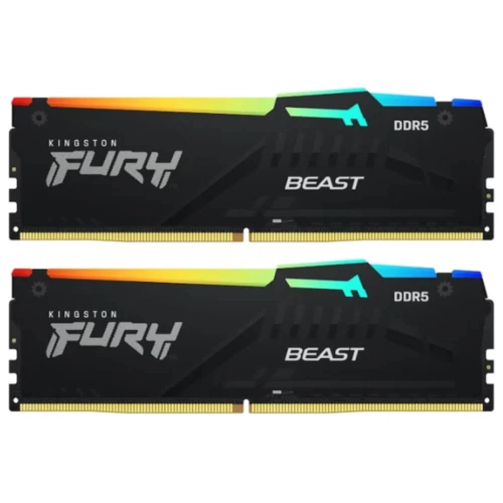 Память оперативная/ Kingston 32GB 5600MHz DDR5 CL36 DIMM FURY Beast Black