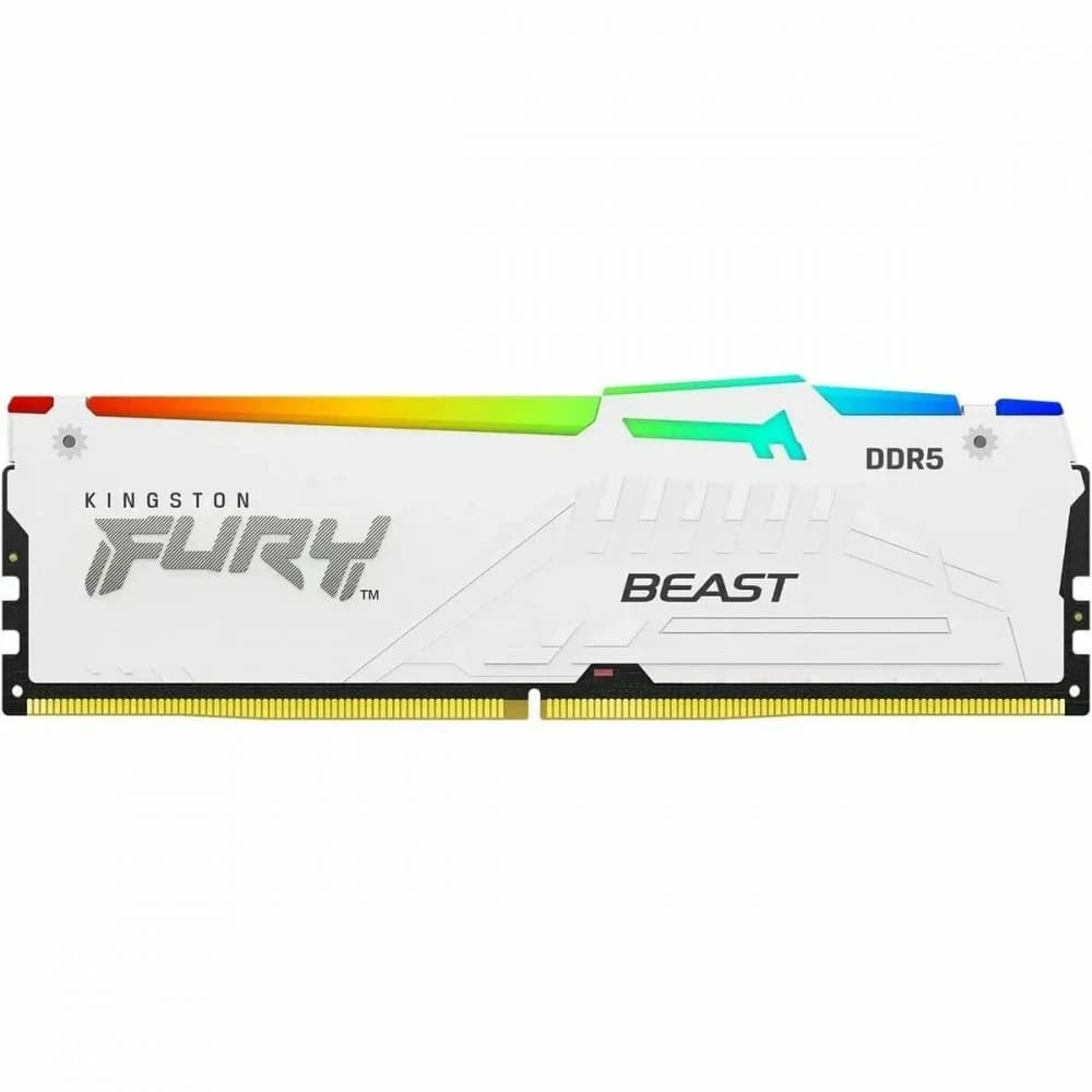 Память DDR5 32GB 6400MHz Kingston KF564C32BWEA-32 Fury Beast RGB RTL Gaming PC5-51200 CL32 DIMM 288-pin 1.4В dual rank с радиатором Ret