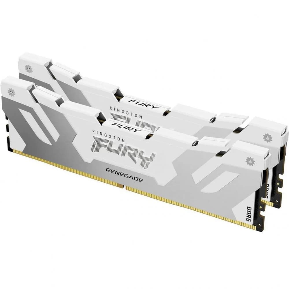 Память оперативная/ Kingston 64GB 6400MT/s DDR5 CL32 DIMM (Kit of 2) FURY Renegade White XMP