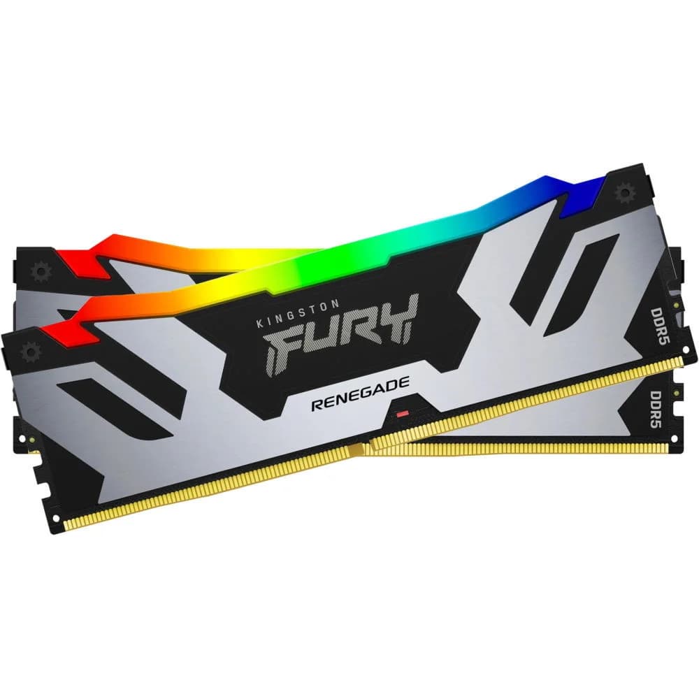 32GB Kingston DDR5 6400 DIMM FURY Renegade RGB XMP Gaming Memory KF564C32RSAK2-32 Non-ECC, CL32, 1.4V, (Kit of 2) 1RX8 32-39-39 288-pin 16Gbit, RTL