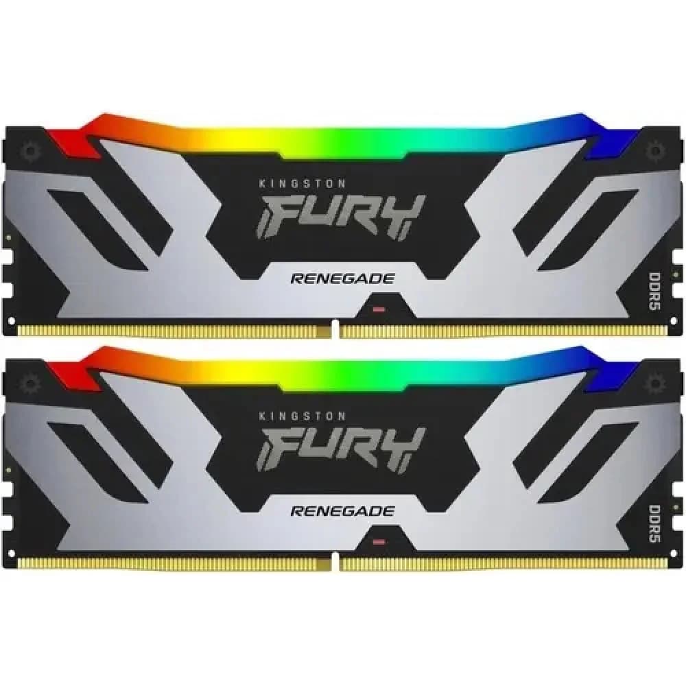 Память DDR5 2x48GB 6400MHz Kingston KF564C32RSAK2-96 Fury Renegade XMP RGB RTL Gaming PC5-51200 CL32 DIMM 288-pin 1.4В dual rank с радиатором Ret