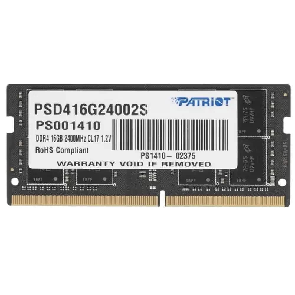 Память SO-DIMM DDR4 16GB (pc-19200) 2400MHz Patriot PSD416G24002S