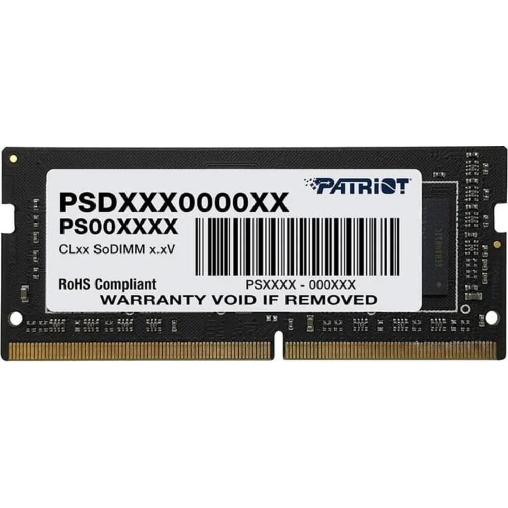 SO-DIMM DDR 4 DIMM 16Gb PC25600, 3200Mhz, PATRIOT Signature (PSD416G320081S) (retail)