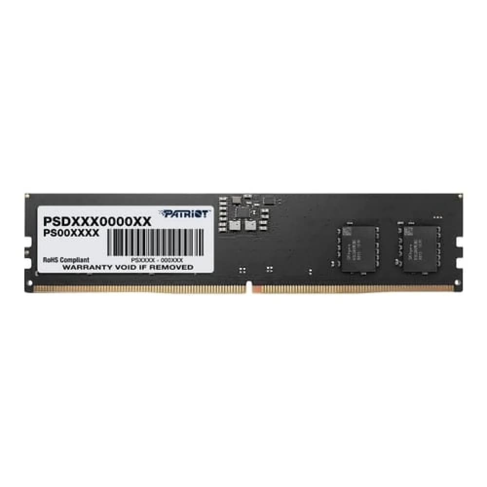 Memory Module PATRIOT Signature Line DDR5 Общий объём памяти 32Гб Module capacity 32Гб Количество 1 5200 МГц Множитель частоты шины 42 1.1 В PSD532G52002