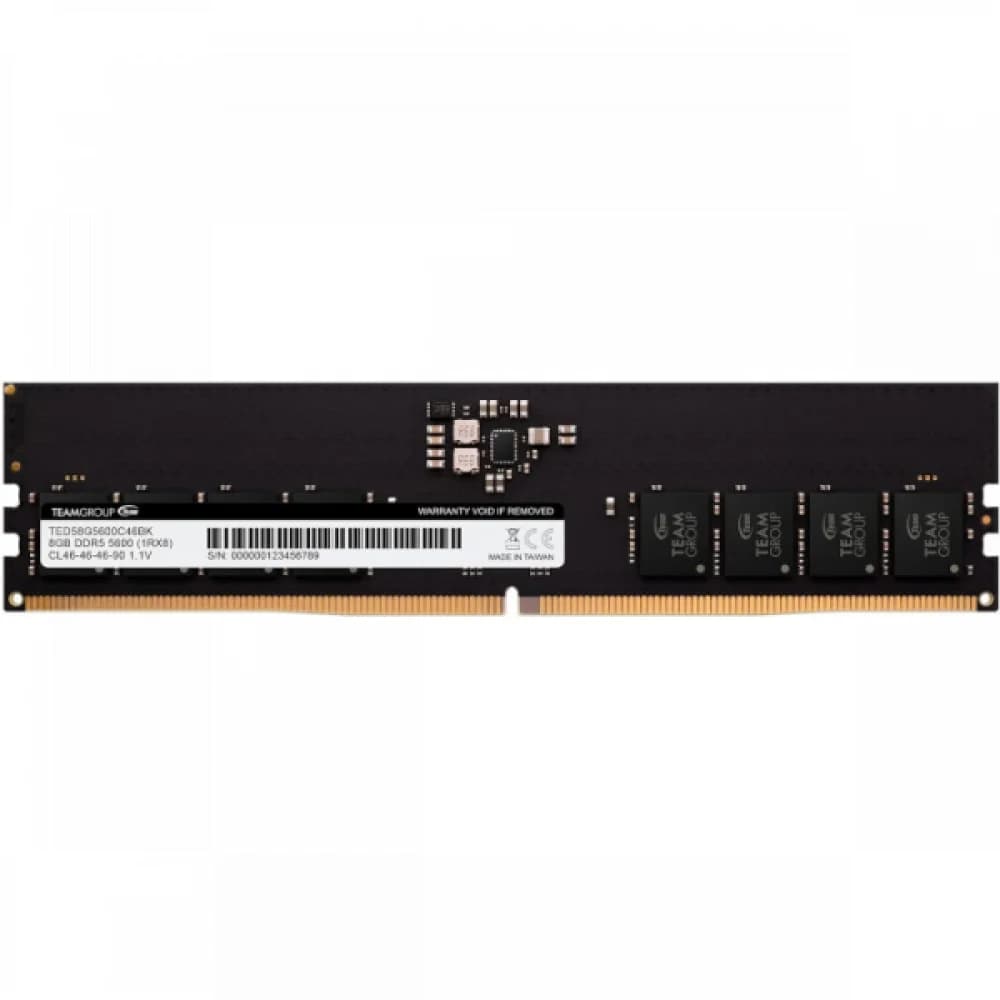 ОЗУ Team Group Elite DIMM DDR5 8Gb, 5600MHz, CL46, 1.1v, TED58G5600C4601