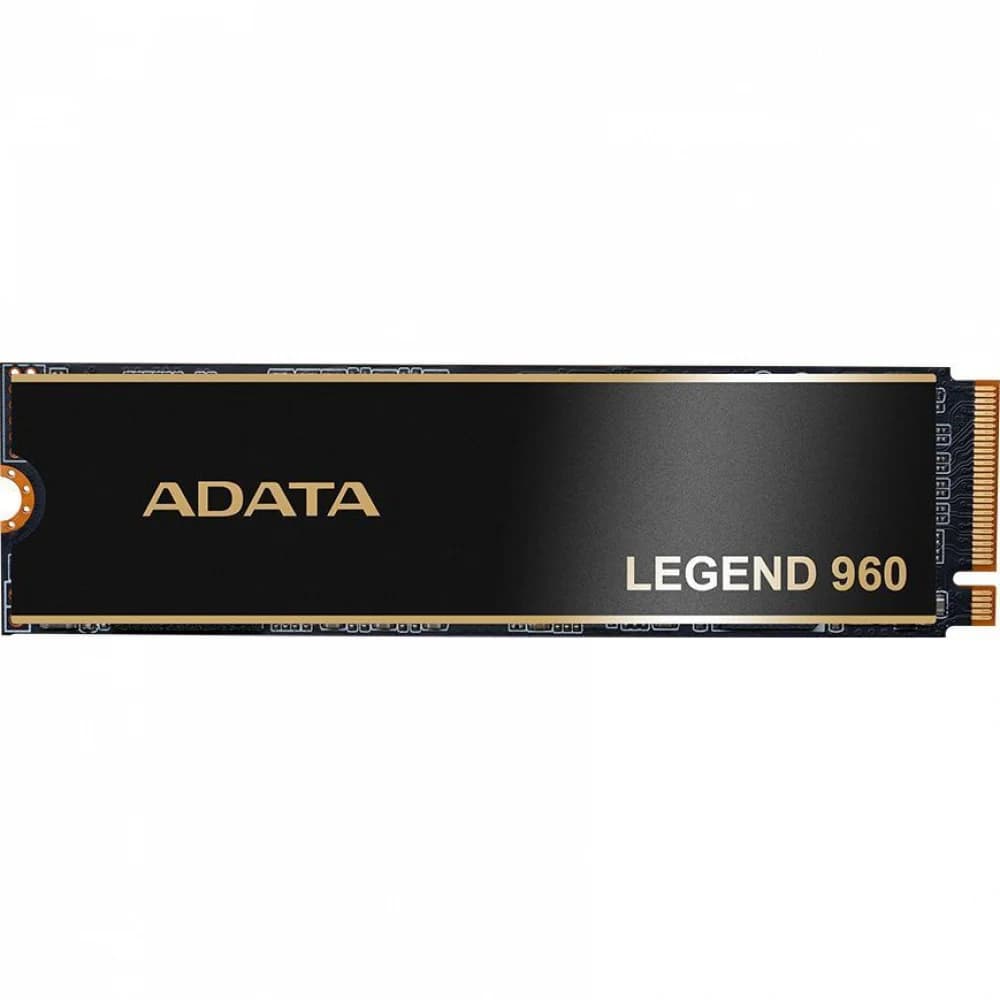Твердотельный накопитель/ ADATA SSD LEGEND 960, 1000GB, M.2(22x80mm), NVMe 1.4, PCIe 4.0 x4, 3D NAND, R/W 7400/6000MB/s, IOPs 730 000/610 000, DRAM buffer 1000MB, TBW 780, DWPD 0.43, with Heat Sprea