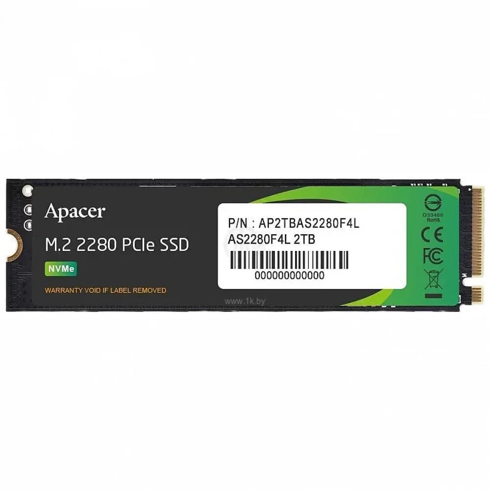 Твердотельный накопитель SSD Apacer M.2 2280 2TB AS2280F4L Client SSD AP2TBAS2280F4L-1 Standard(Single)
