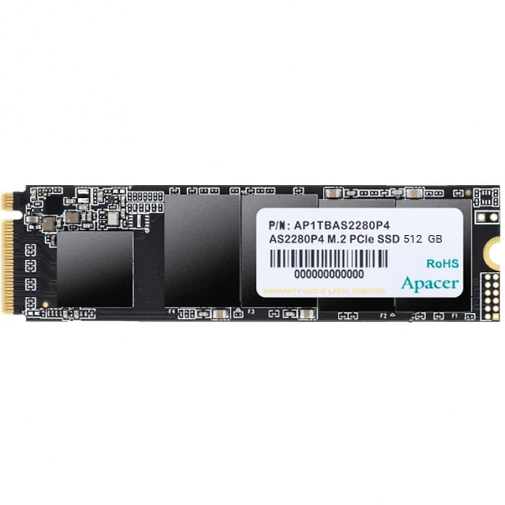 M.2 2280 512GB Apacer AS2280P4 Client SSD AP512GAS2280P4-1 PCIe Gen3x4 with NVMe, 2100/1500, IOPS 210/380K, MTBF 1.5M, 3D TLC, 400TBW, 1.64DWPD, RTL (918246)