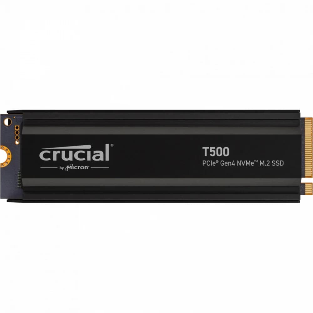 Твердотельный накопитель SSD Crucial T500 1TB PCIe Gen4 NVMe M.2 SSD with heatsink CT1000T500SSD5