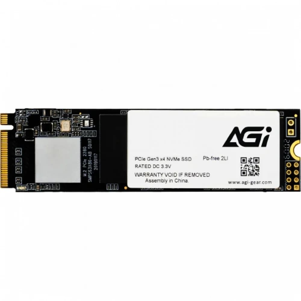 Накопитель SSD AGi PCIe 3.0 x4 512GB AGI512GIMAI298-BK AGI512GIMAI298 AI298 M.2 2280