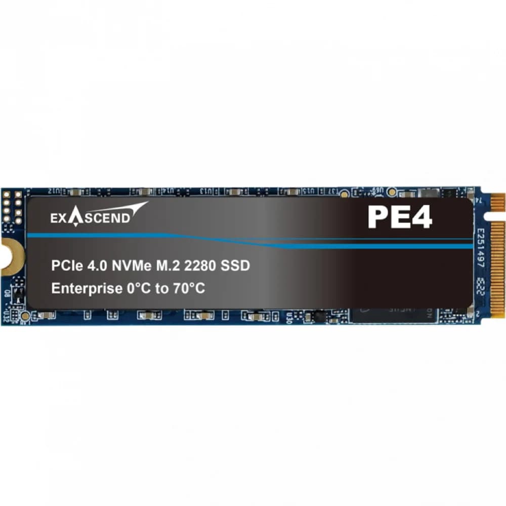 Твердотельный накопитель SSD 3840Gb, M.2 2280, Exascend PE4, 3D TLC, PCIe4.0, TBW 4000, R2800/W2800